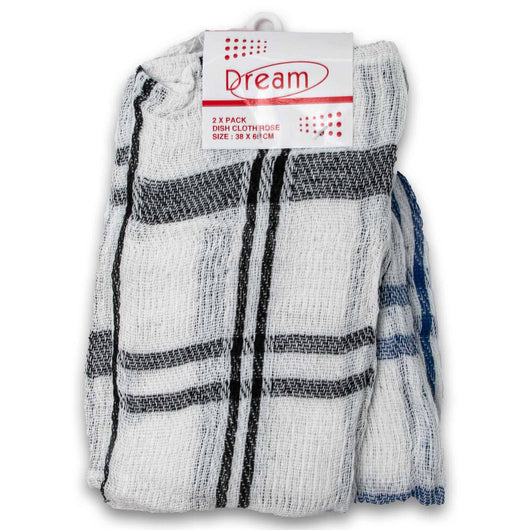 Dream Textiles, Dish Cloth Rose 38 x 65cm - 2 Pack - Cosmetic Connection