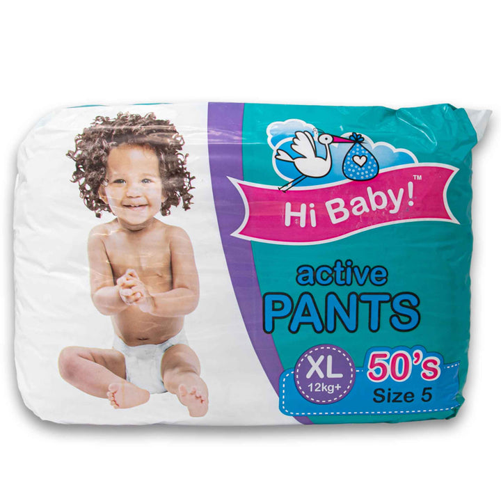 Hi Baby!, Baby Active Pull Up Pants Size 5 - 50 Unisex Diapers - Cosmetic Connection