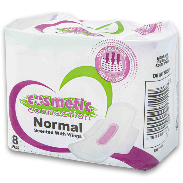 Cosmetic Connection, Normal Maxi Pads Scented with Wings - 8 Pack - Cosmetic Connection