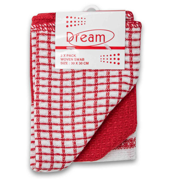Dream Textiles, Swab Woven 30 x 30cm - 3 Pack - Cosmetic Connection
