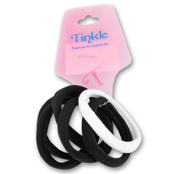 Tinkle, Hair Elastic Rings Fabric Medium - 6 Pack - Cosmetic Connection