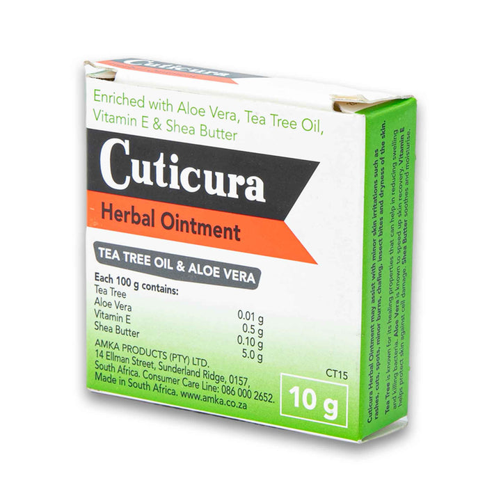 Cuticura, Herbal Ointment 10g - Tea Tree Oil & Aloe Vera - Cosmetic Connection