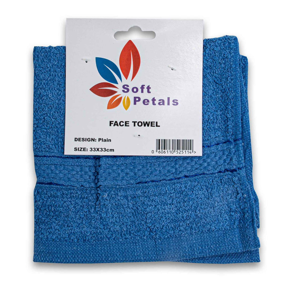 Soft Petals, Face Towel Plain 30 x 30cm - 1 Pack - Cosmetic Connection