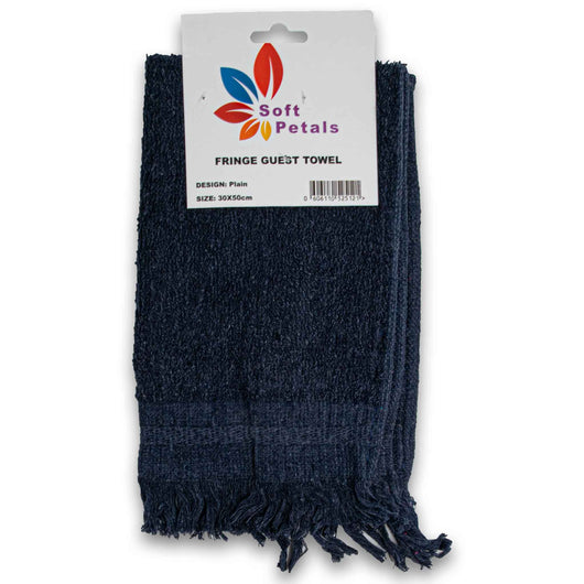 Soft Petals, Guest Towel Fringe Plain 30 x 50cm - 1 Pack - Cosmetic Connection