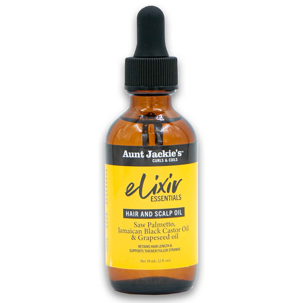 Aunt Jackie's, Hair and Scalp Oil 59ml - Saw Palmetto Jamaican Black Castor Oil and Grapeseed Oil - Cosmetic Connection