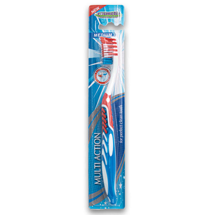 Cosmetic Connection, Multi Action Toothbrush with Medium Bristles Assorted - Cosmetic Connection