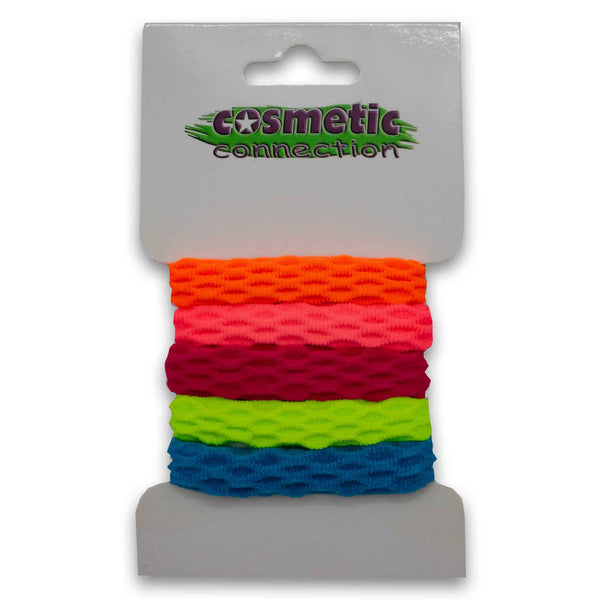 Cosmetic Connection, Hair Elastic Rings 5s Neon - Ponytail Accessory - Cosmetic Connection