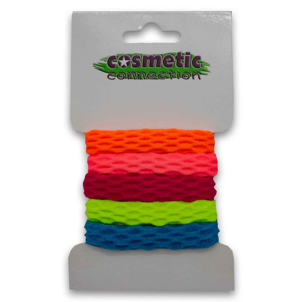 Cosmetic Connection, Hair Elastic Rings 5s Neon - Ponytail Accessory - Cosmetic Connection