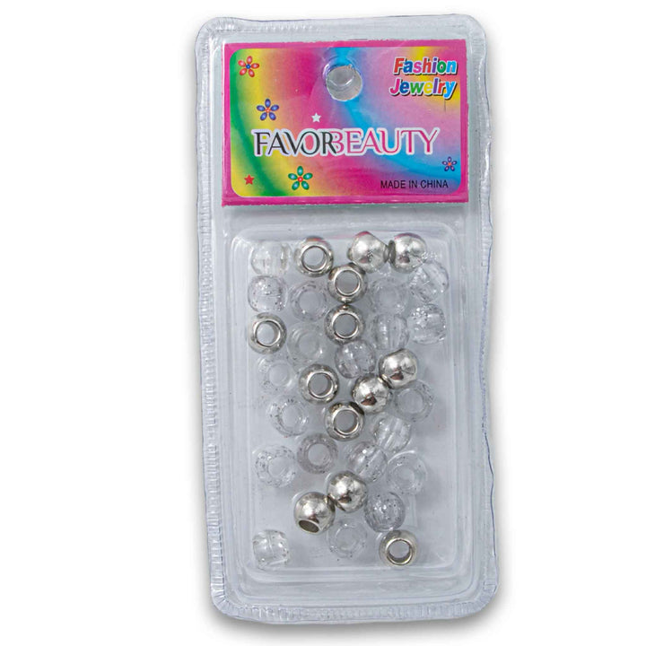 Cosmetic Connection, Fashion Hair Plastic Metallic and Clear Beads - Cosmetic Connection