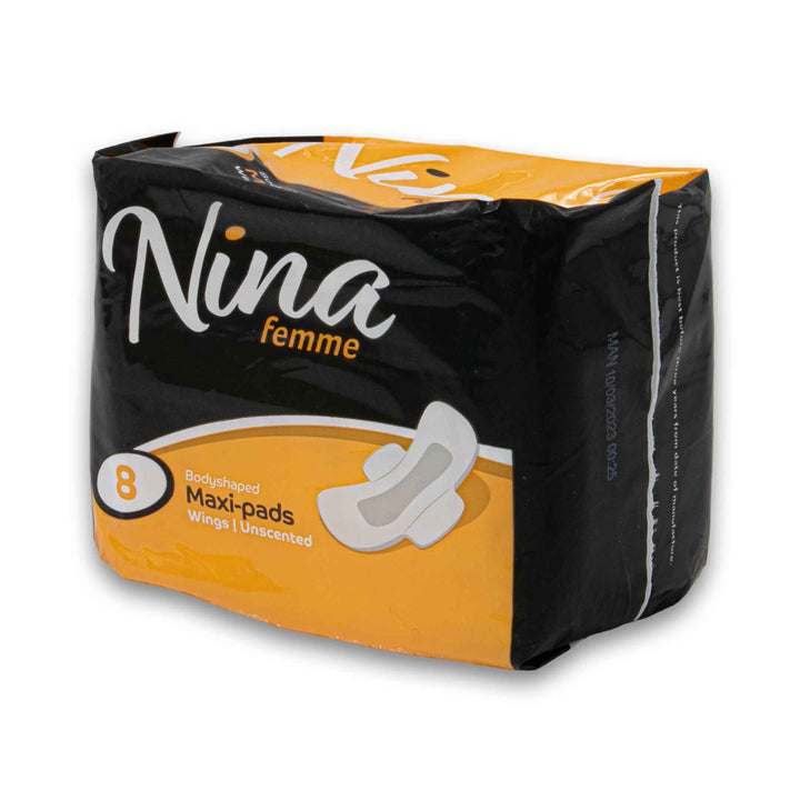 Nina Femme, Body-shaped Maxi Pads with Wings 8 Pack - Cosmetic Connection