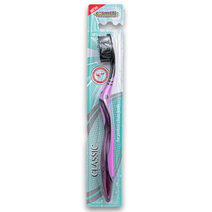 Cosmetic Connection, Classic Thick Toothbrush with Medium Bristles Assorted - Cosmetic Connection