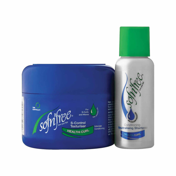 Sofnfree, S-Control Texturiser 250ml + Neutrlising Shampoo 50ml - Cosmetic Connection