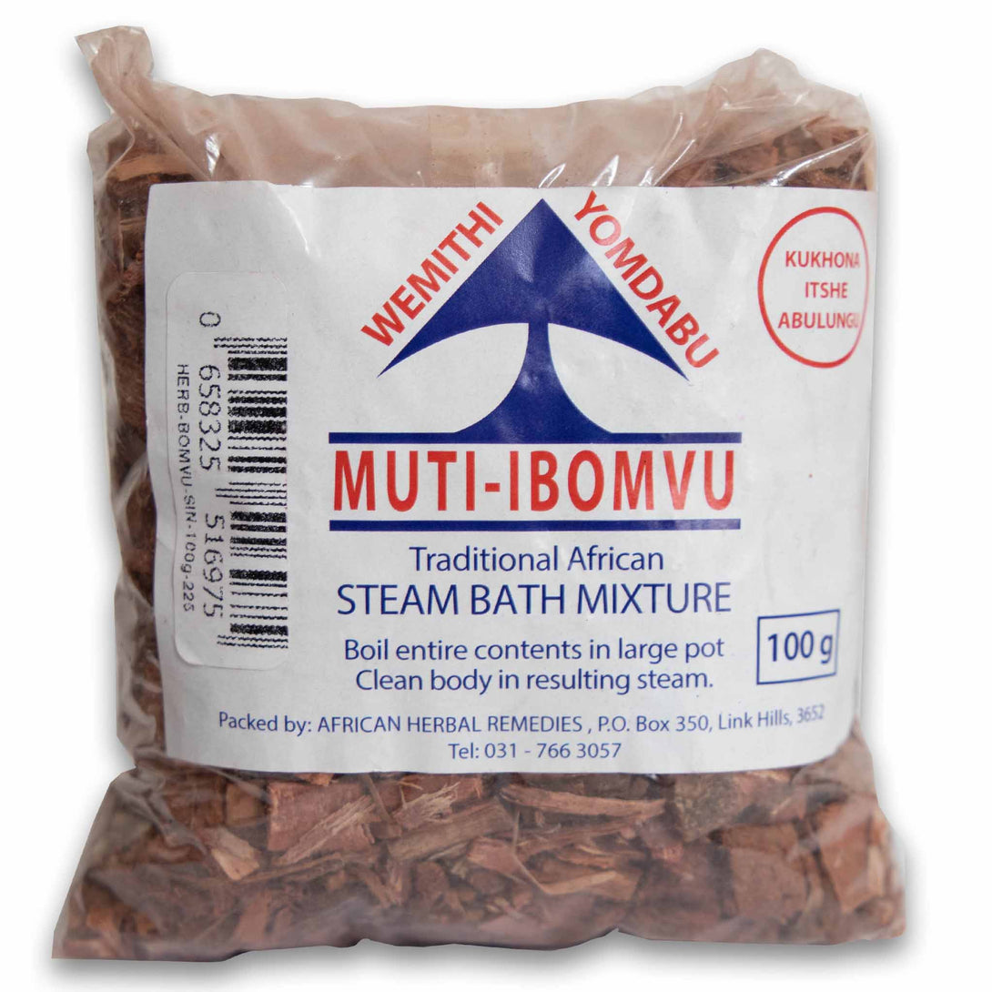 African Herbal Remedies, Muti-Ibomvu 100g - Steam Bath Mixture - Cosmetic Connection
