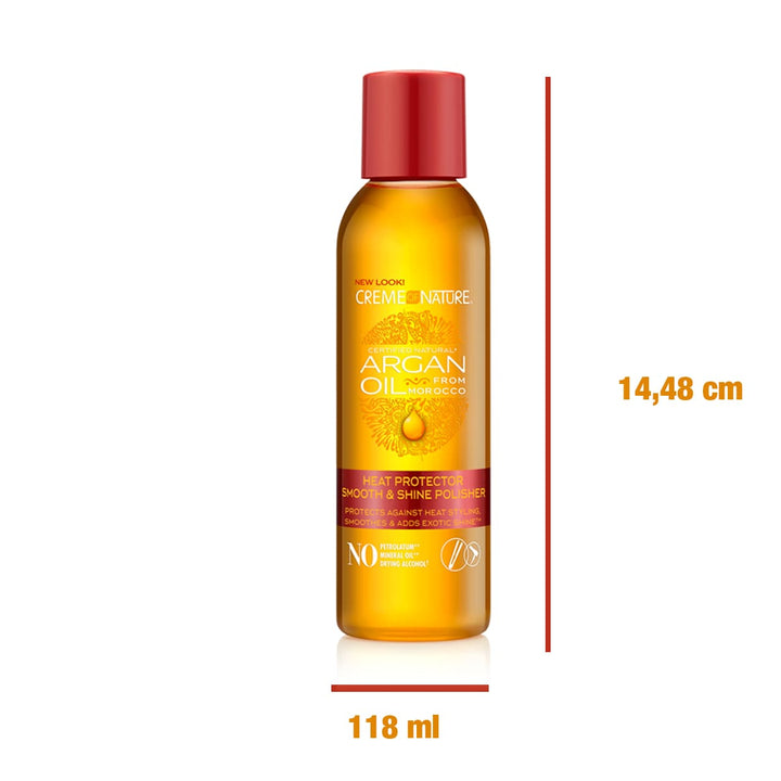 Creme of Nature, Heat Protector Smooth & Shine Polisher 125ml - Argan Oil - Cosmetic Connection