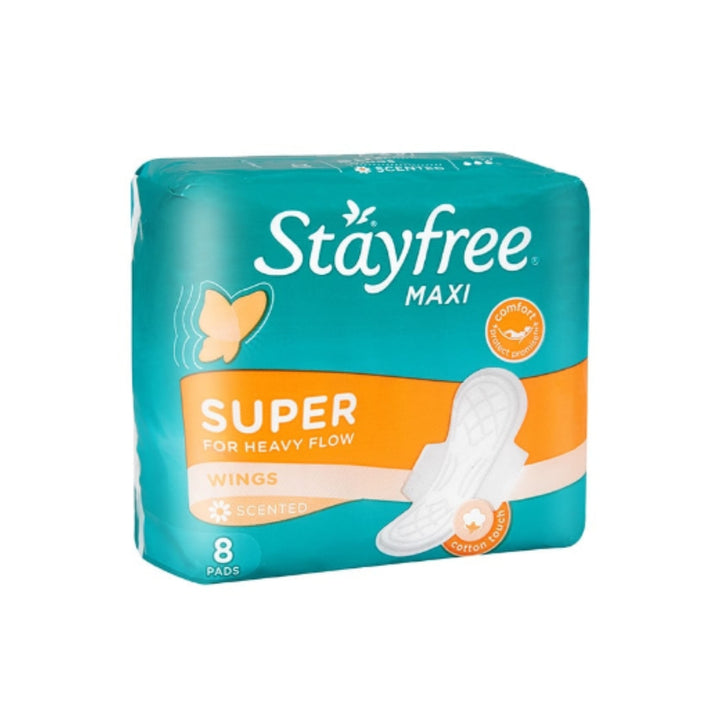 Stayfree, Maxi Pads with Wings 8's - Super - Cosmetic Connection