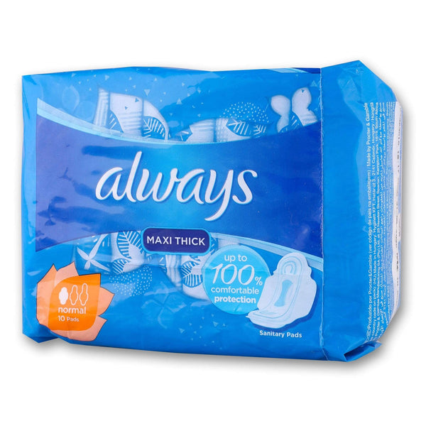 Always, Maxi Thick Sanitary Pads with Wings 10's - Normal - Cosmetic Connection