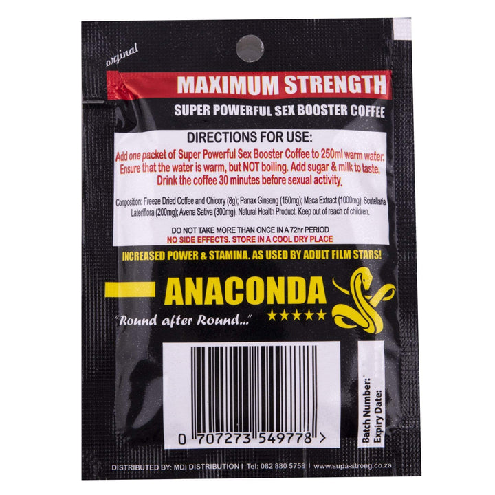Anaconda, Sex Booster Coffee - Cosmetic Connection