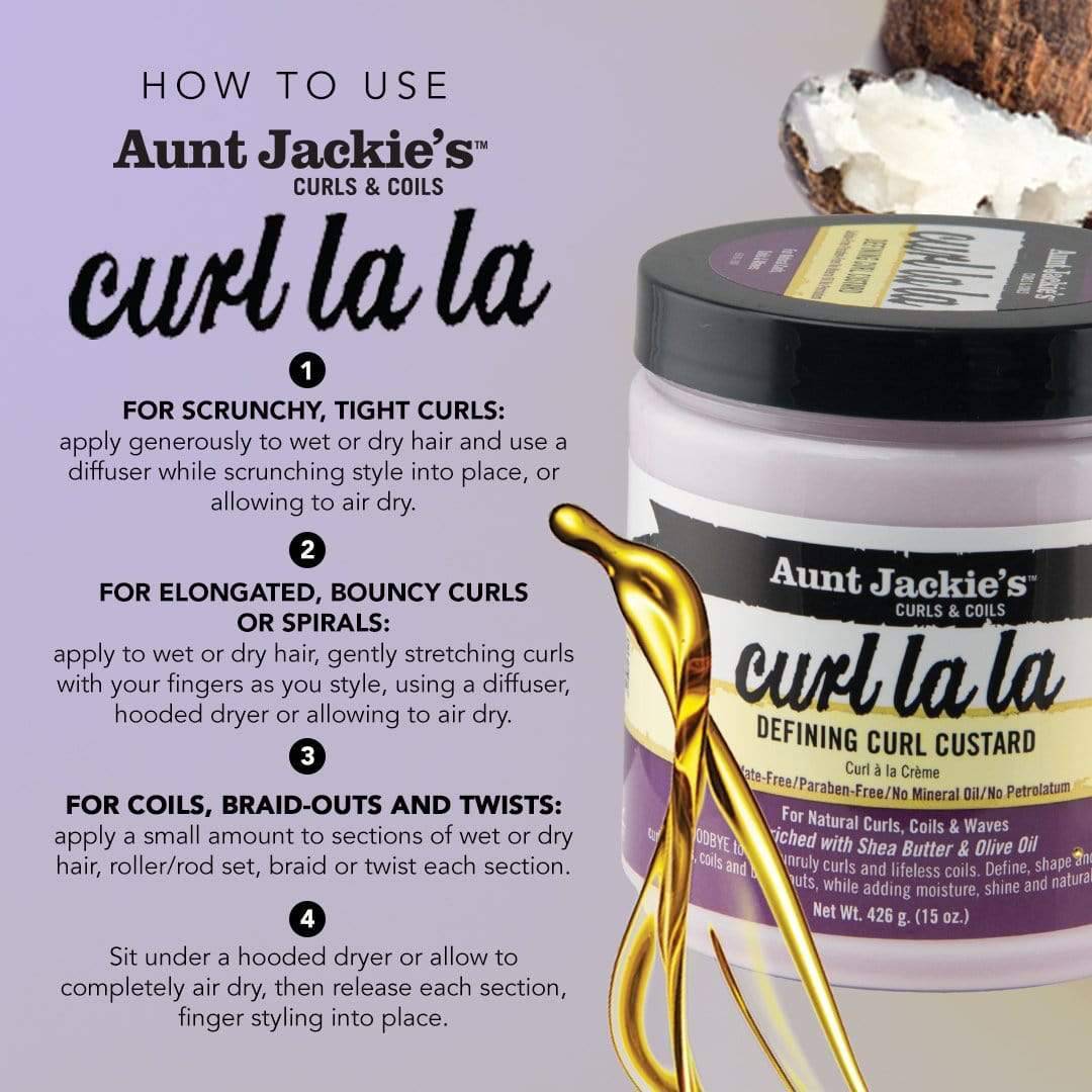 Curl La La Defining Curl Custard 426g - Soft Curls | Aunt Jackie's ...