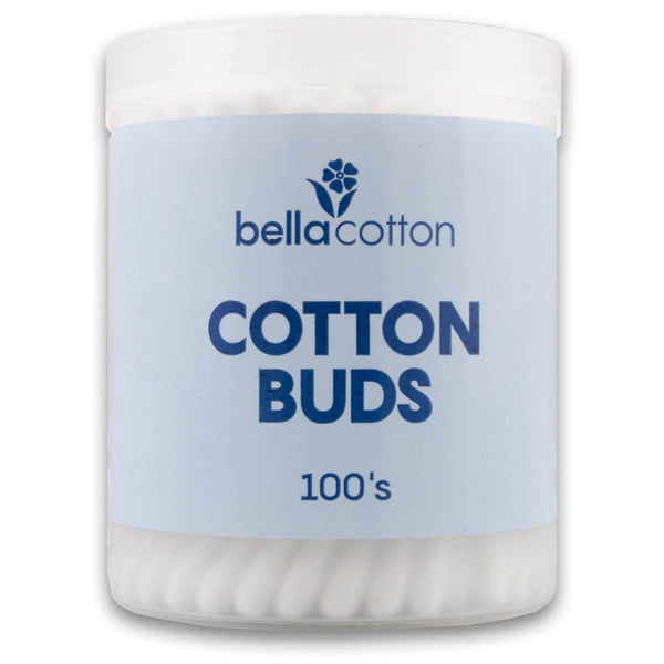 Bella Cotton, Cotton Buds 100 Pack in Tub made with 100% Pure Cotton - Cosmetic Connection