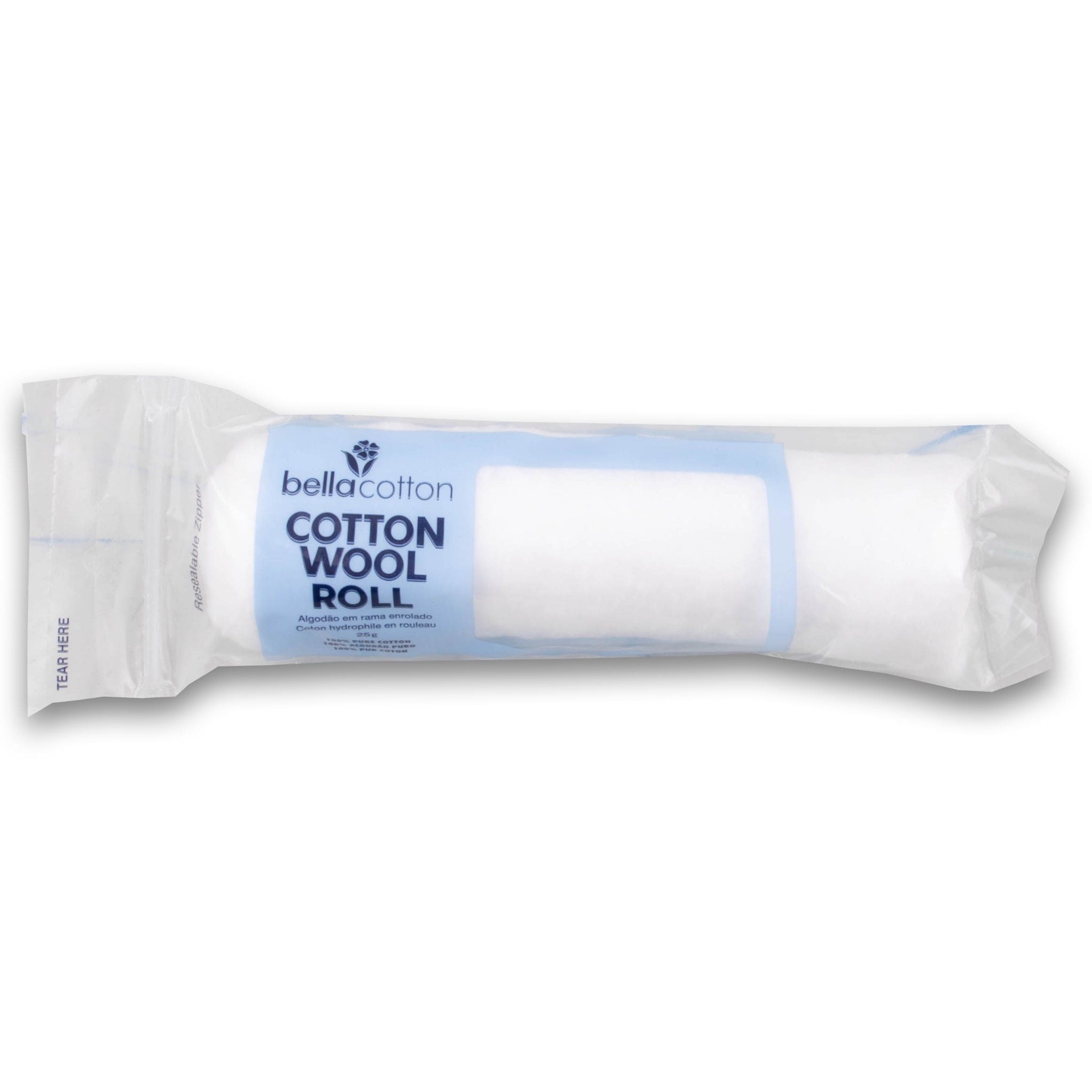 Cotton Wool Roll 25g - 100% Pure Cotton | Bella Cotton – Cosmetic ...