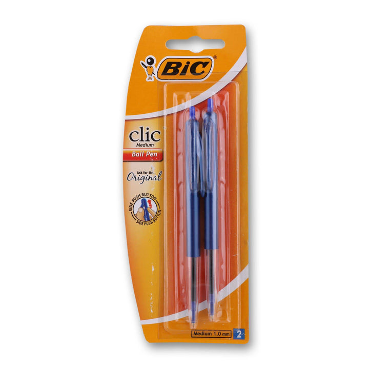 BIC, BIC Ball Pen Medium Clic 2's - Cosmetic Connection