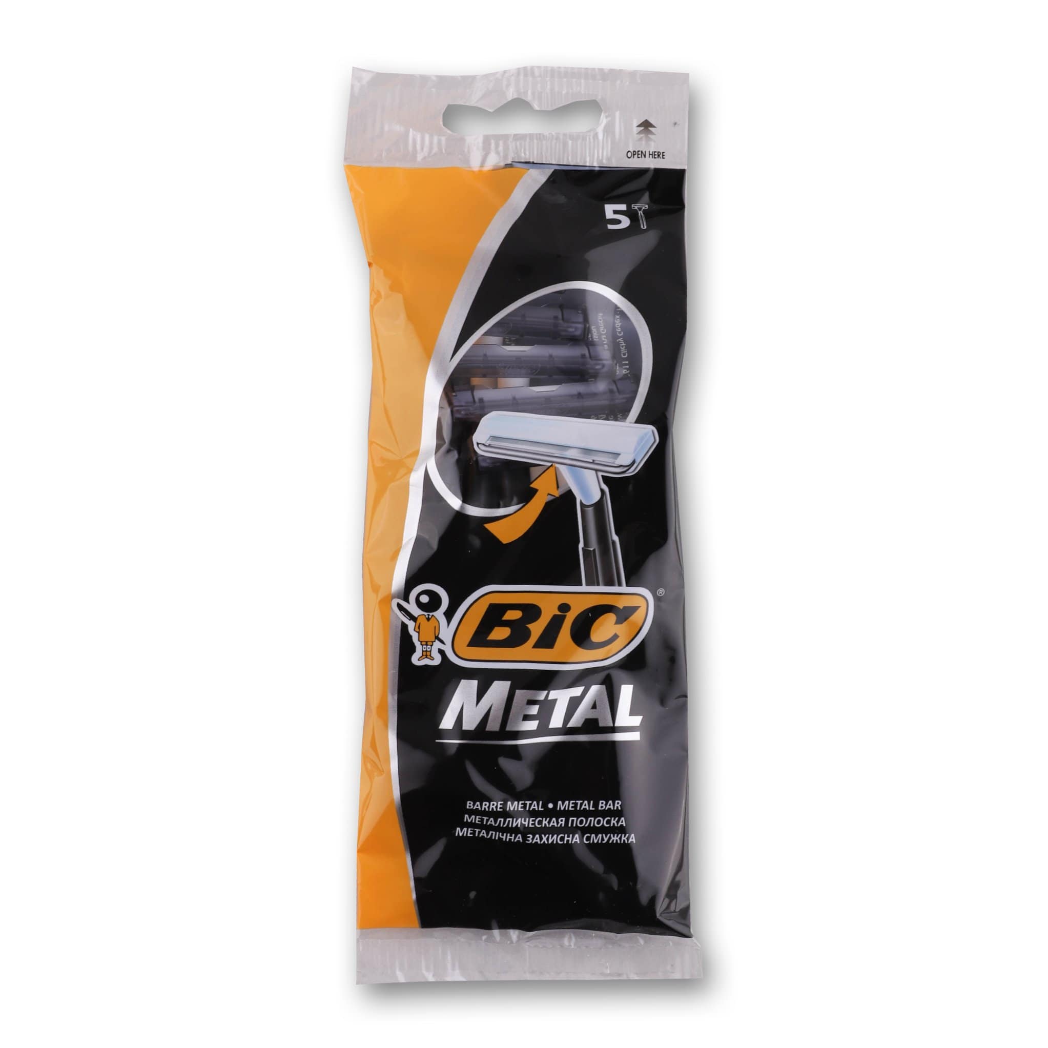 Metal Disposable Razor 1 Blade 5 Pack - BIC Shaving Tools – Cosmetic ...