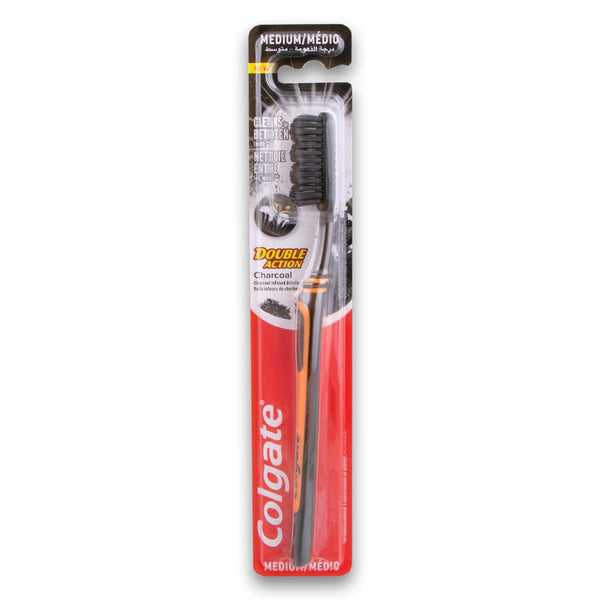 Colgate, Double Action Charcoal Toothbrush - Medium - Cosmetic Connection