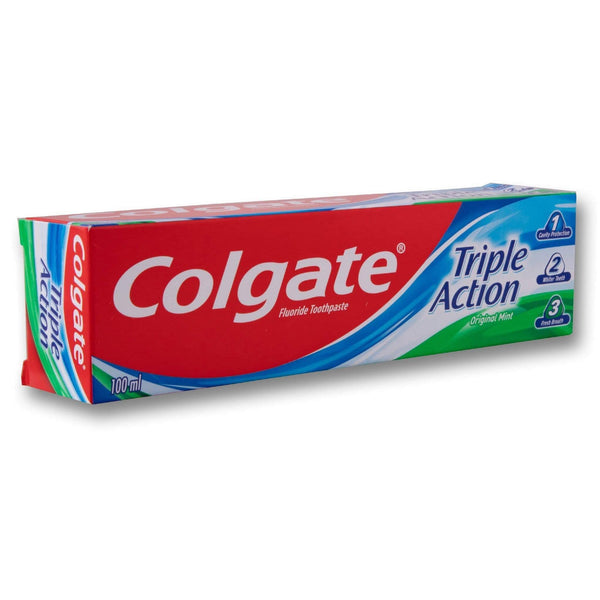 Colgate, Triple Action Fluoride Toothpaste 100ml - Original Mint - Cosmetic Connection