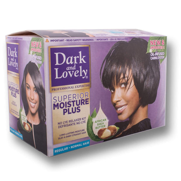 Dark & Lovely, Superior Moisture Plus No-lye Relaxer Kit Home Pack for Normal Hair - Cosmetic Connection