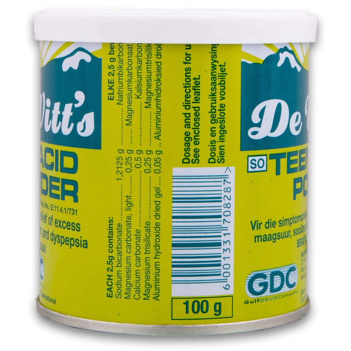 De Witt's, De Witt's Antacid Powder 100g - Cosmetic Connection