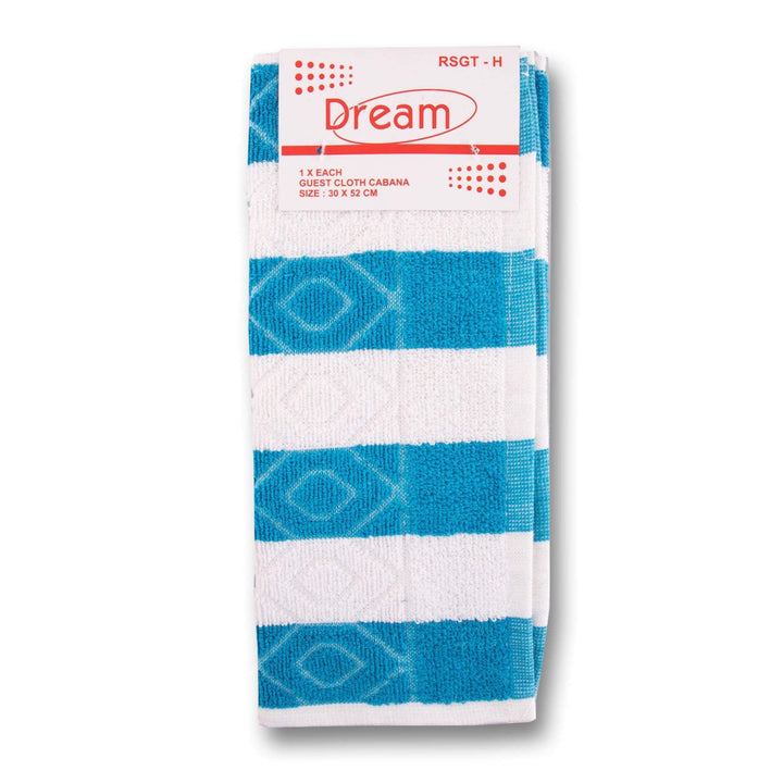 Dream Textiles, Guest Cloth Cabana 30 x 52cm - 1 Pack - Cosmetic Connection