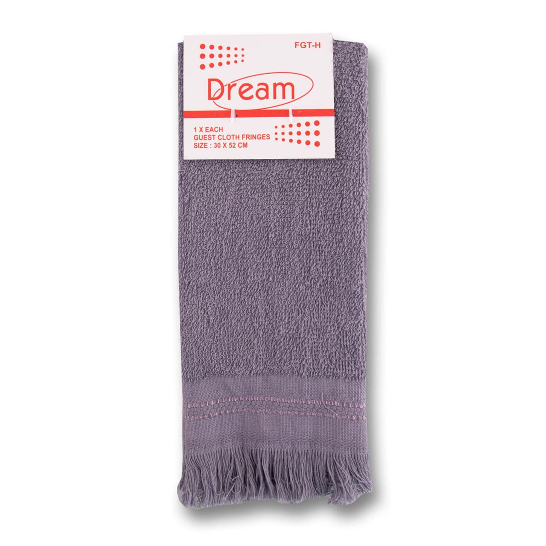 Dream Textiles, Guest Cloth Fringes 30 x 52cm - 1 Pack - Cosmetic Connection
