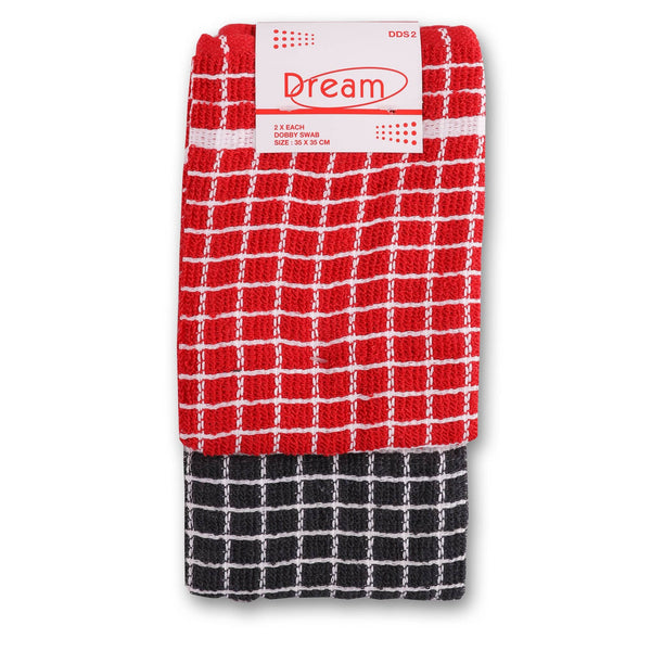 Dream Textiles, Swab Dobby 35 x 35cm - 2 Pack - Cosmetic Connection