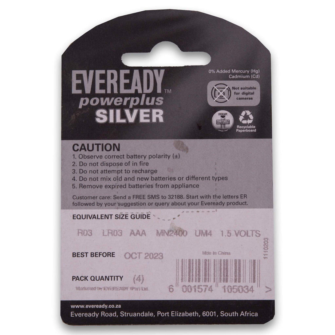 Eveready Batteries, Eveready Batteries AAA 4 Pack - Cosmetic Connection