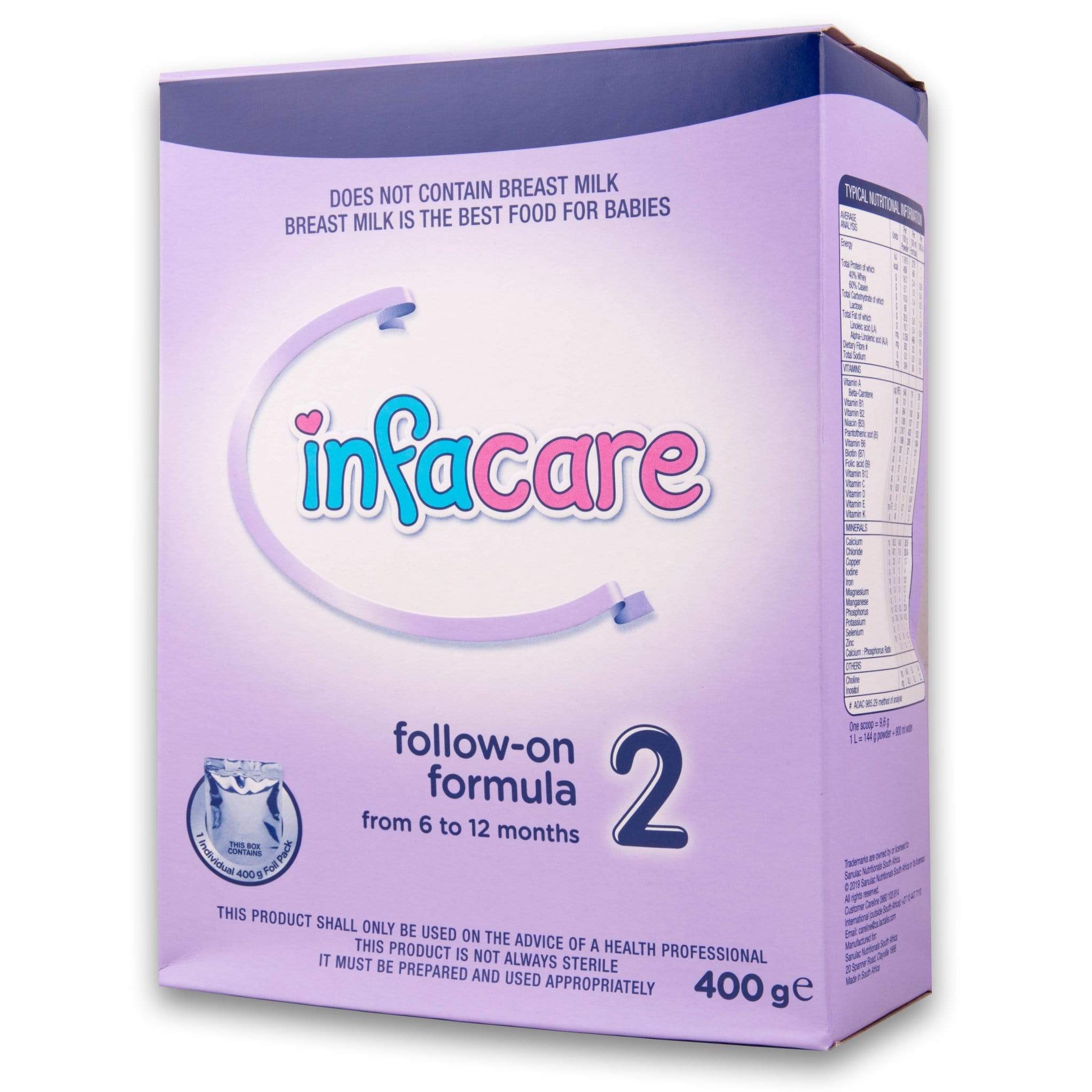 Infacare, Follow On Formula 400g - From 6 to 12 Months - Cosmetic Connection