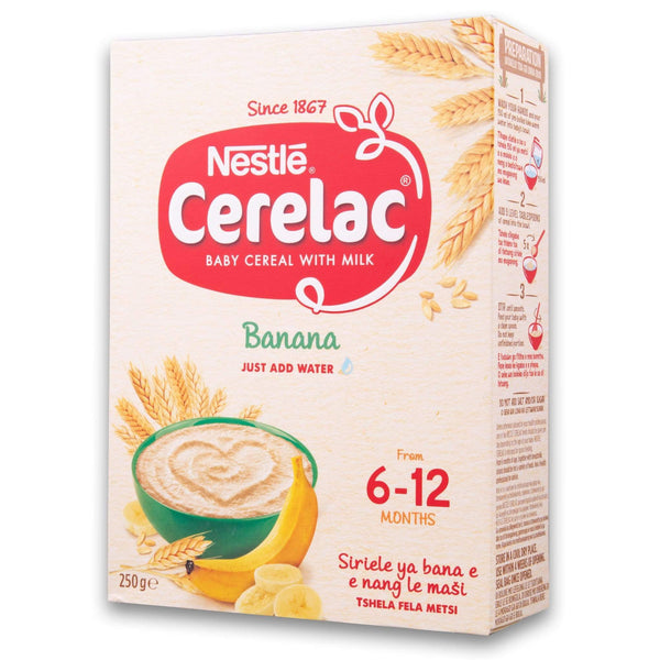 Nestle, Cerelac Baby Cereal with Milk 250g Banana - 6 to 12 Months - Cosmetic Connection