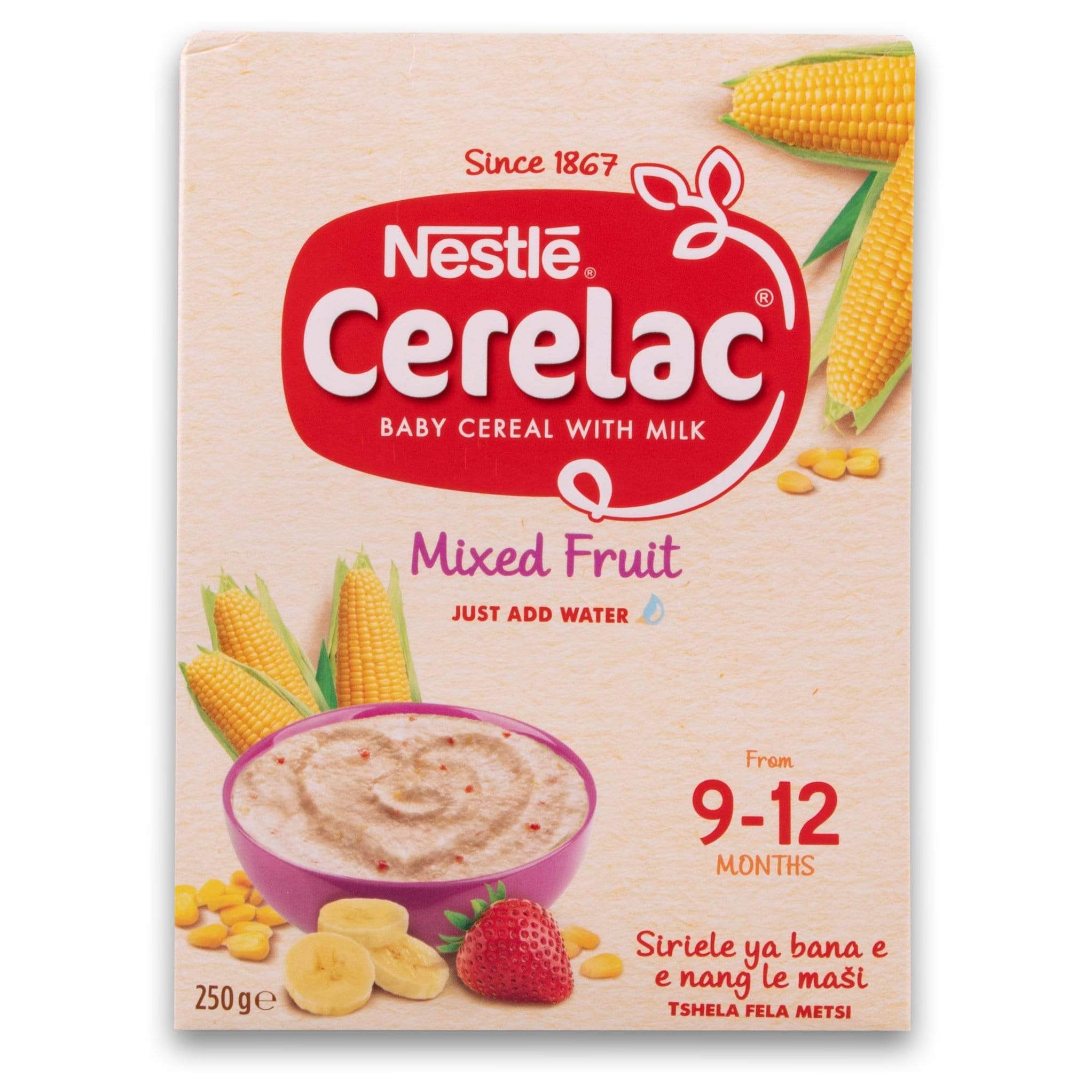 Nestle, Cerelac Baby Cereal with Milk 250g Mixed Fruit - 9 to 12 Months - Cosmetic Connection
