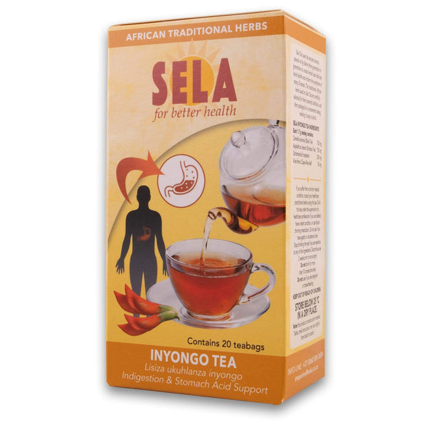 SELA for Better Health, Inyongo Tea 20s - Indigestion & Stomach Acid Support - Cosmetic Connection