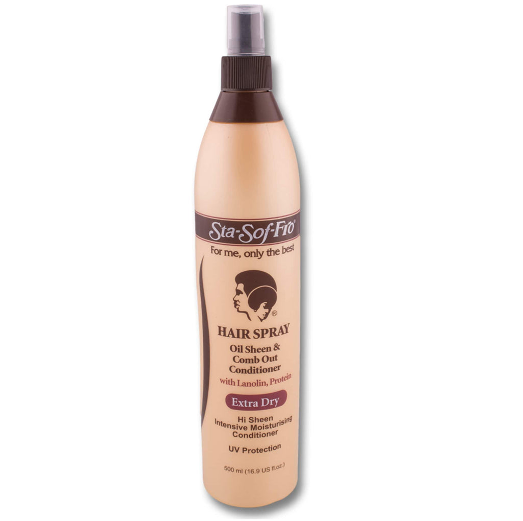 StaSofFro Oil Sheen & Comb Out Conditioner Spray 500ml Cosmetic