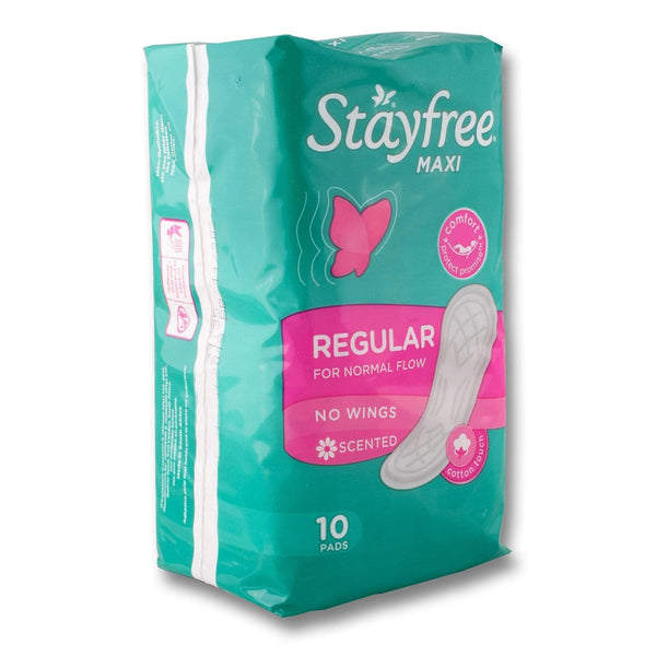 Stayfree, Maxi Pads No Wings 10's - Regular - Cosmetic Connection