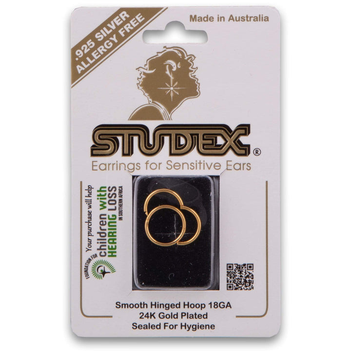 Studex, Smooth Hinged Hoop Earrings - Cosmetic Connection